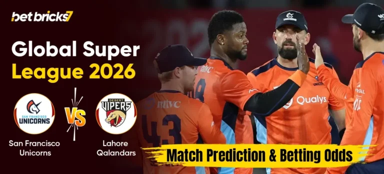 Global Super League 2026- Lahore Qalandars vs. San Francisco Unicorns Match Prediction & Betting Odds