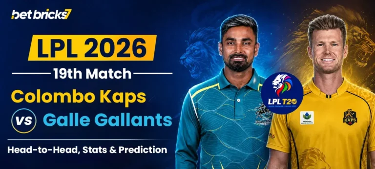 LPL 2026 19th Match_ Colombo Kaps vs Galle Gallants Head-to-Head, Stats & Prediction